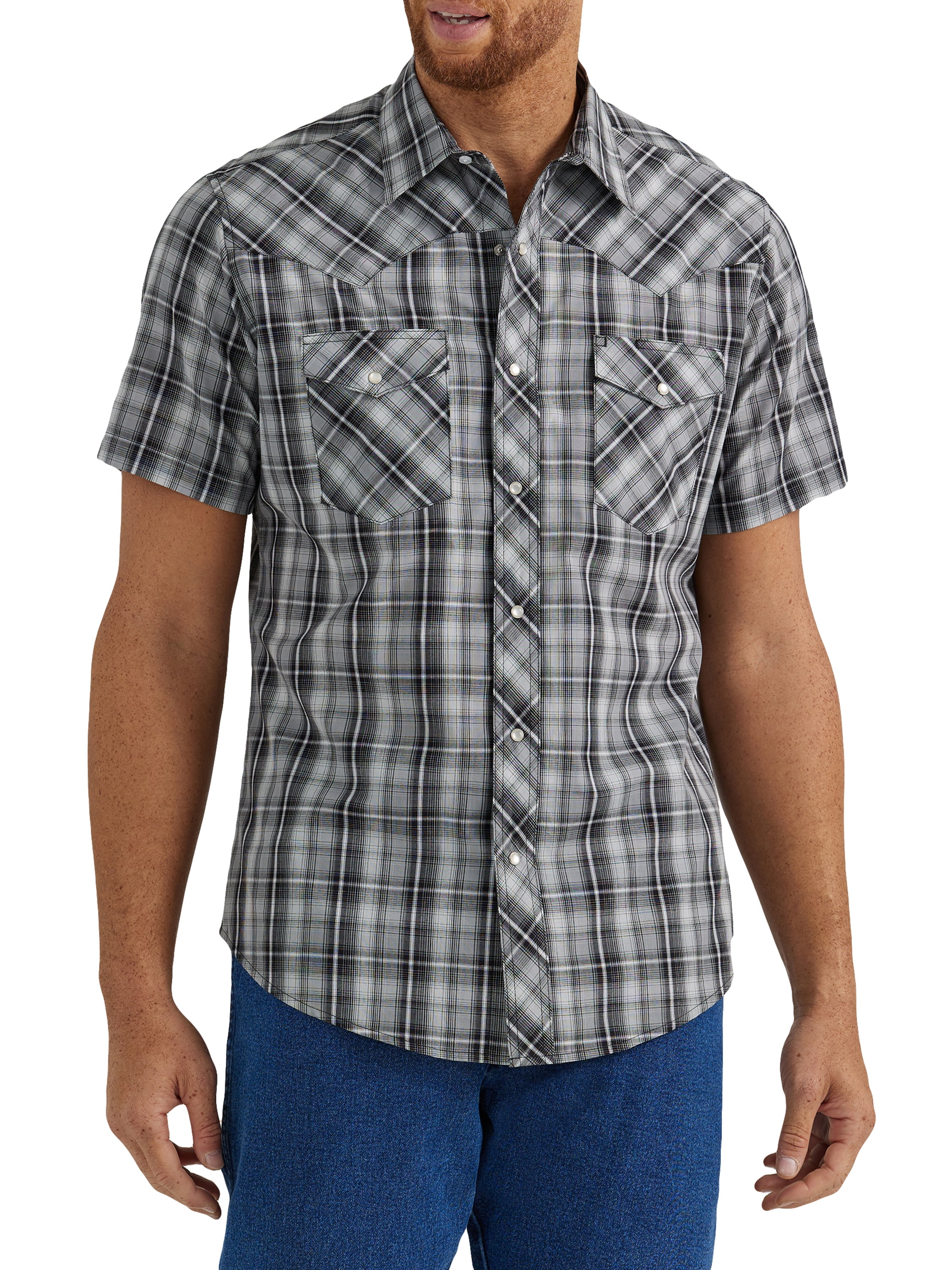 Find Your Perfect Wrangler Men's Regular Fit Short Sleeve Western Shirt ...