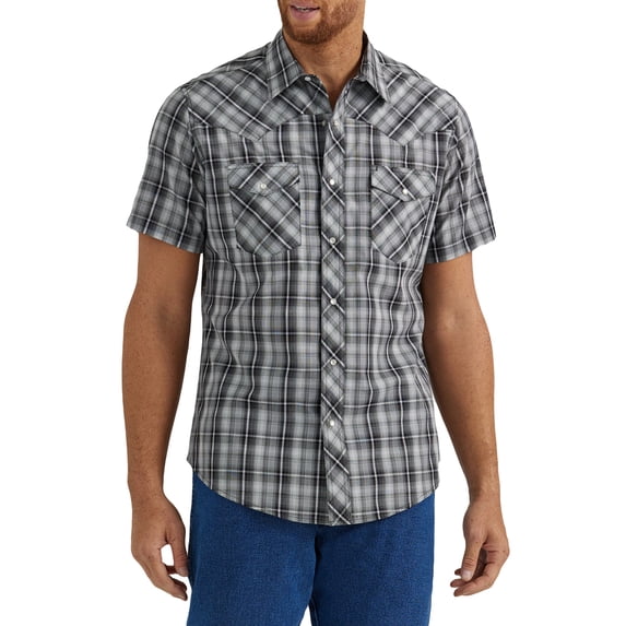 Wrangler® Men's Regular Fit Short Sleeve Western Shirt, Sizes S-5XL