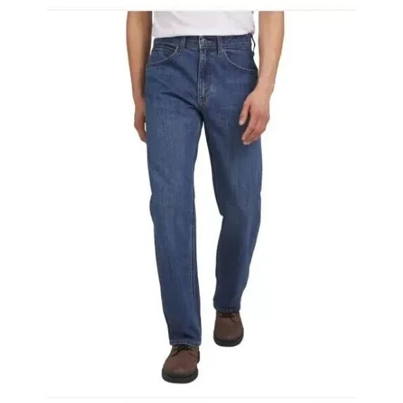 Wrangler Men's Regular Fit Straight Leg Stretch Jeans, Blue, 32x30