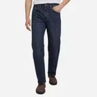 Wrangler Men's Regular Fit Straight Leg Stretch Jeans, Dark Blue, 34x30