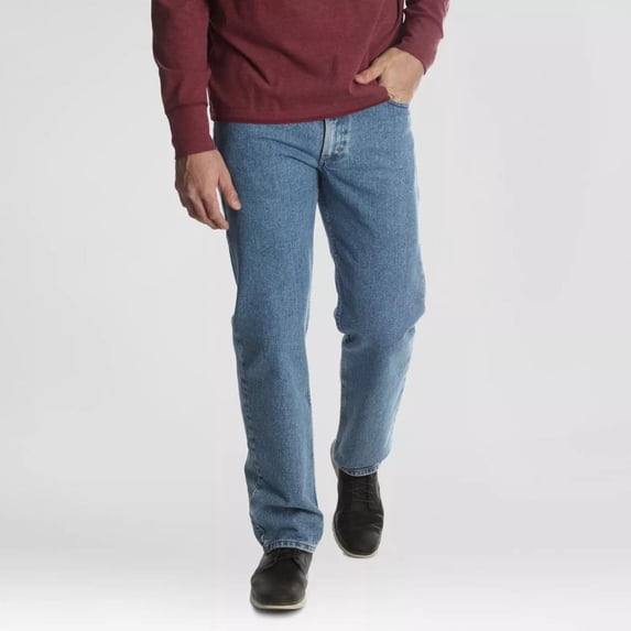 Wrangler Men's Regular Straight Fit Jeans, Apollo Blue - 36x32