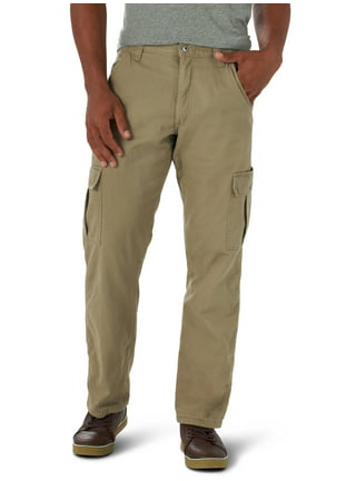 Men Straight Pants Middle Stretch Waist Relaxed Cargo Pants Loose Slimming  Side Pockets Sport Casual Trousers