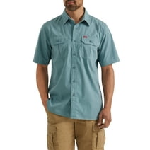 Wrangler® Men's Relaxed Fit Short Sleeve Twill Shirt, Sizes S-5XL