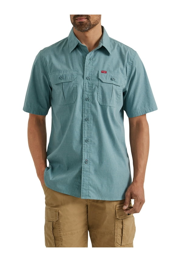 ® Men's Relaxed Fit Short Sleeve Twill Shirt, Sizes S-5XL