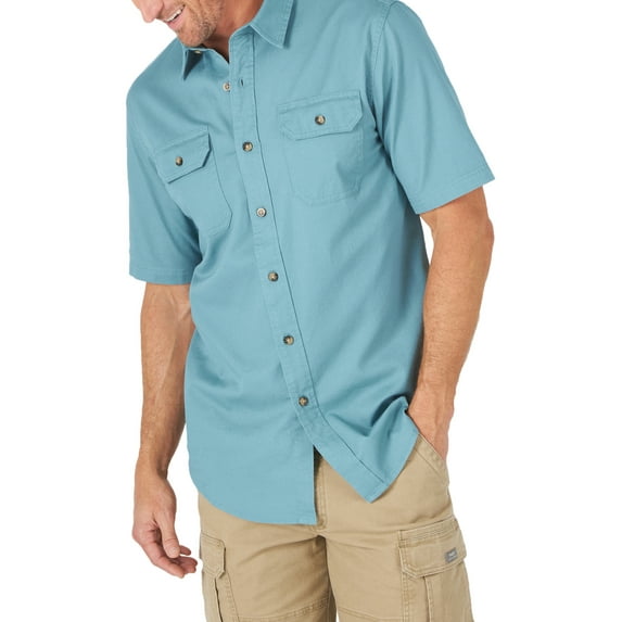 Wrangler Men’s Relaxed Fit Short Sleeve Woven Shirt