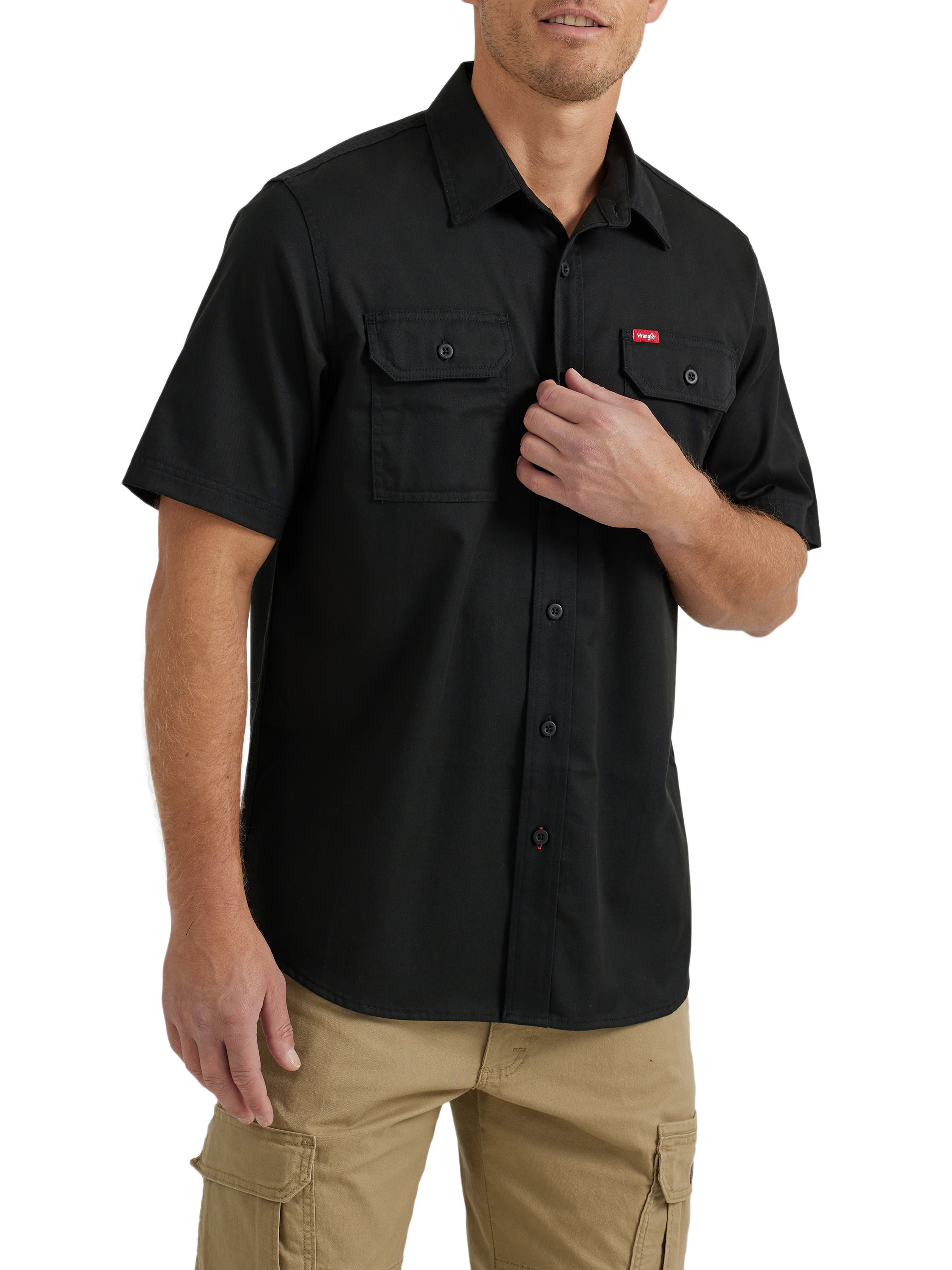 Wrangler® Men's Relaxed Fit Short Sleeve Woven Shirt