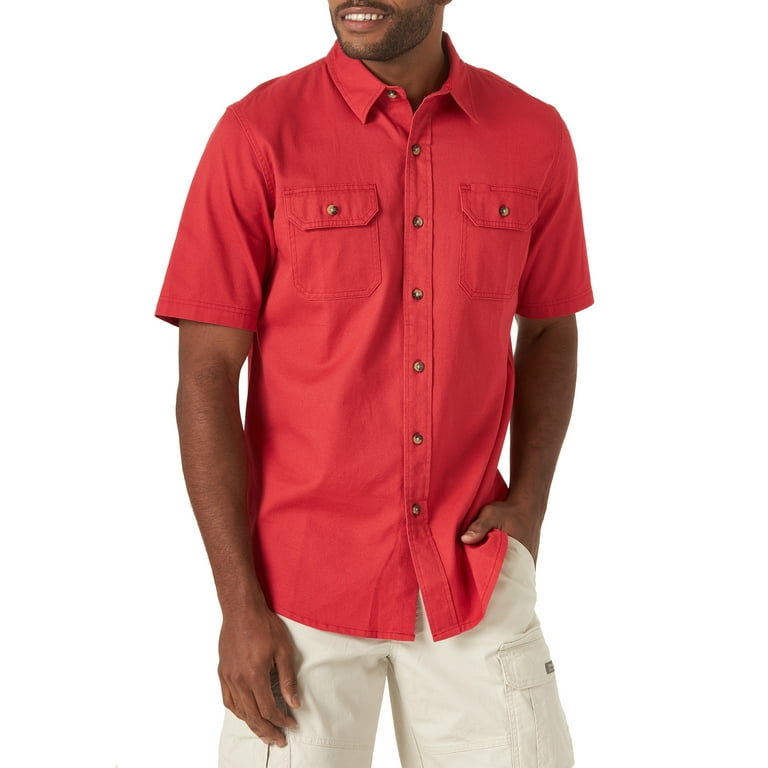 Regular Fit: short sleeve poplin shirt Blue Aop Leaves