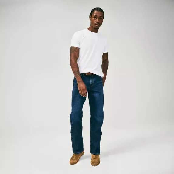Wrangler Men's Relaxed Fit Straight Jeans - Navy Denim 30x32
