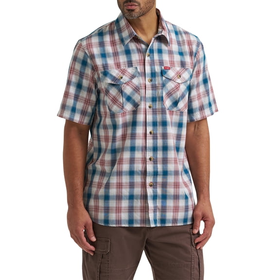 Wrangler® Men's Relaxed Stretch Poplin Shirt, Sizes S-5XL
