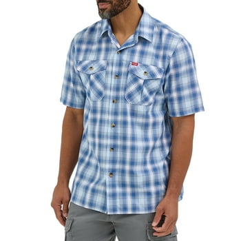 Wrangler® Men's Relaxed Stretch Poplin Shirt