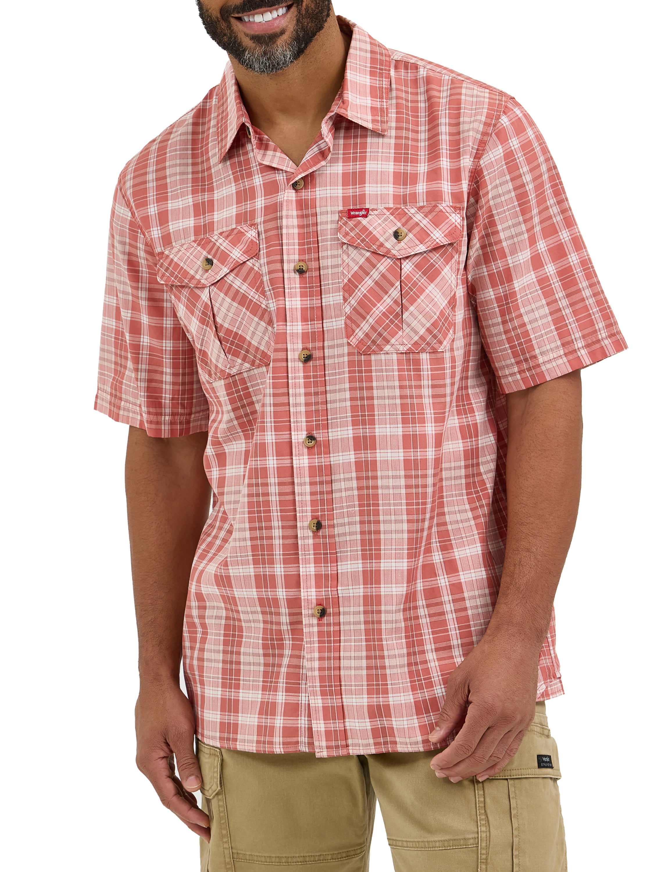 Wrangler® Men's Relaxed Stretch Poplin Shirt