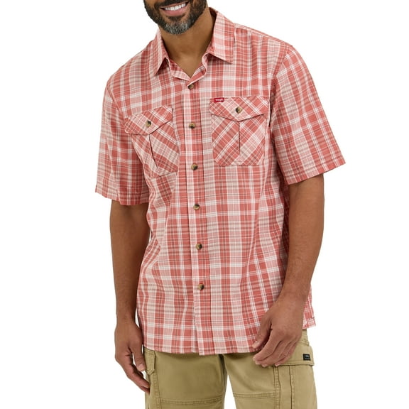 Wrangler® Men's Relaxed Stretch Poplin Shirt