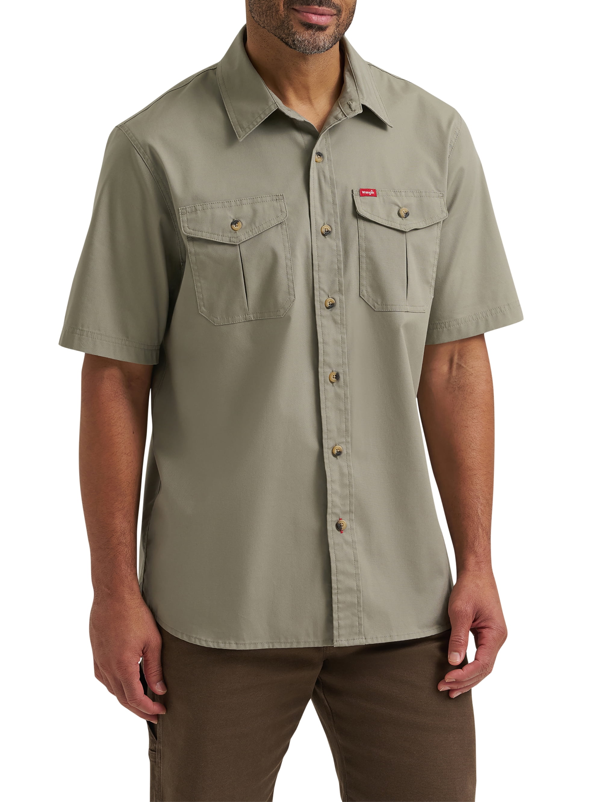 Wrangler® Men's Relaxed Stretch Short Sleeve Shirt, Sizes S-5XL