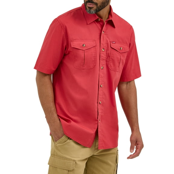 Wrangler® Men's Relaxed Stretch Short Sleeve Shirt, Sizes S-5XL
