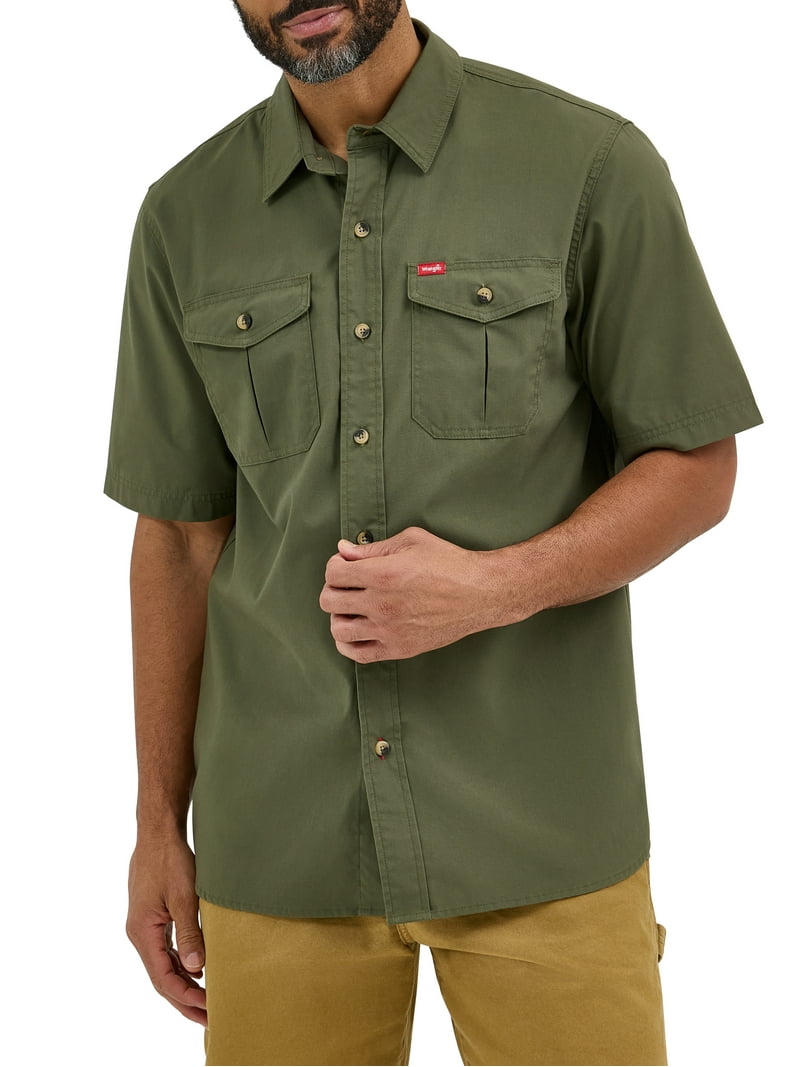 Wrangler Men's Relaxed Stretch Short Sleeve Shirt, Sizes S-5XL