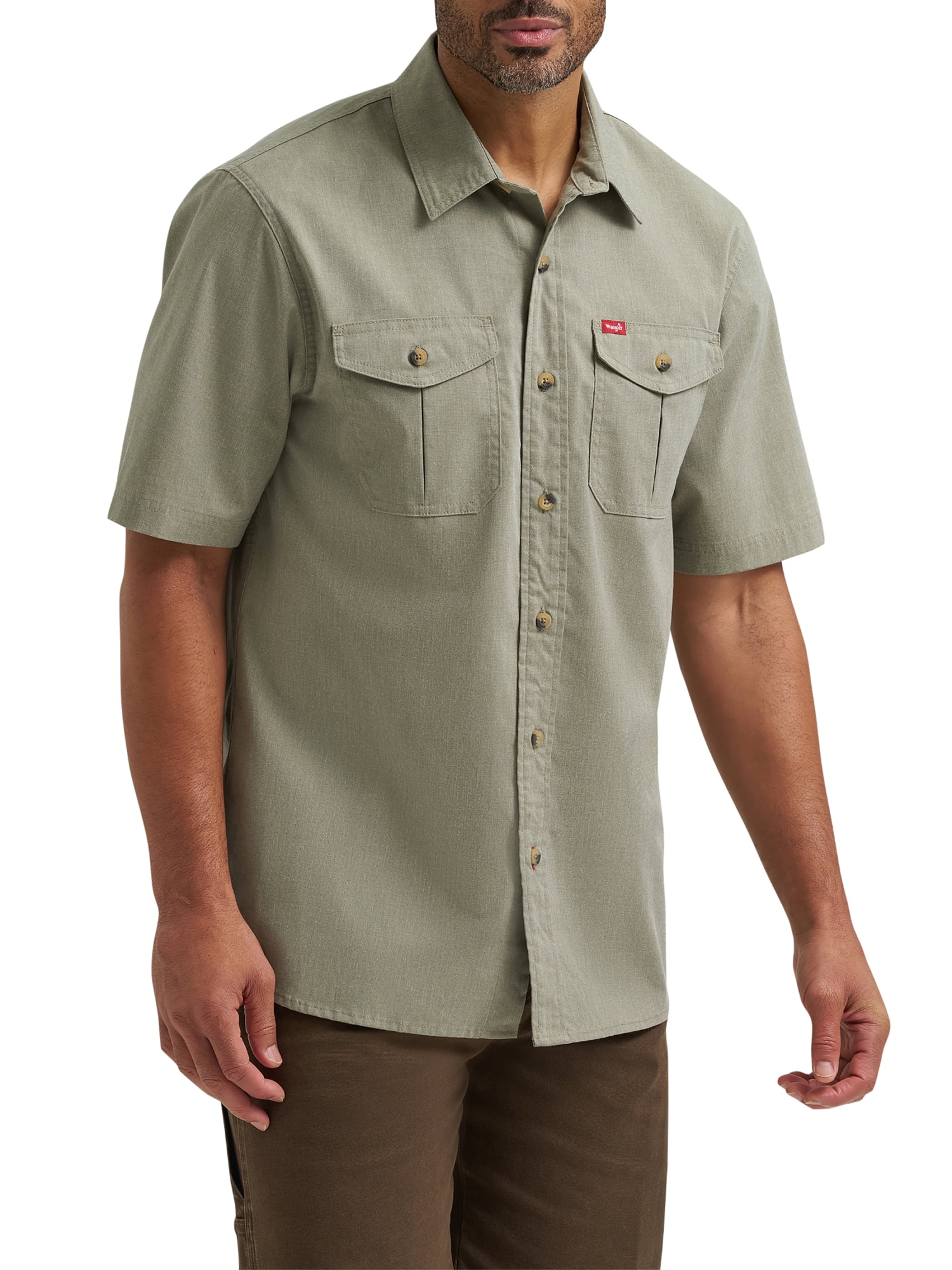 Wrangler® Men's Relaxed Stretch Short Sleeve Shirt, Sizes S-5XL