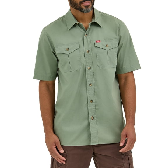 Wrangler® Men's Relaxed Stretch Short Sleeve Shirt, Sizes S-5XL