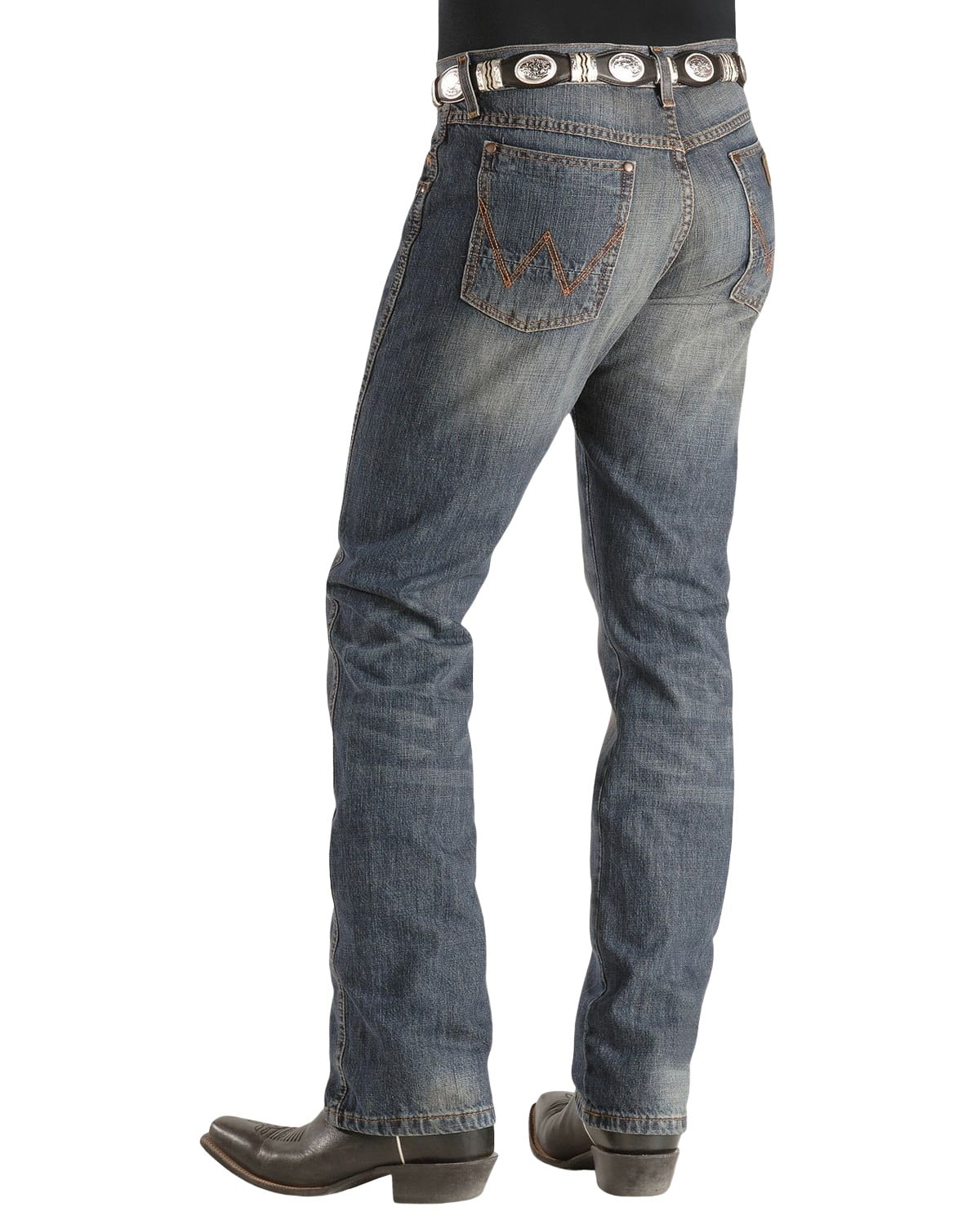 Wrangler Men's Retro Dark Knight Wash Slim Straight Jeans