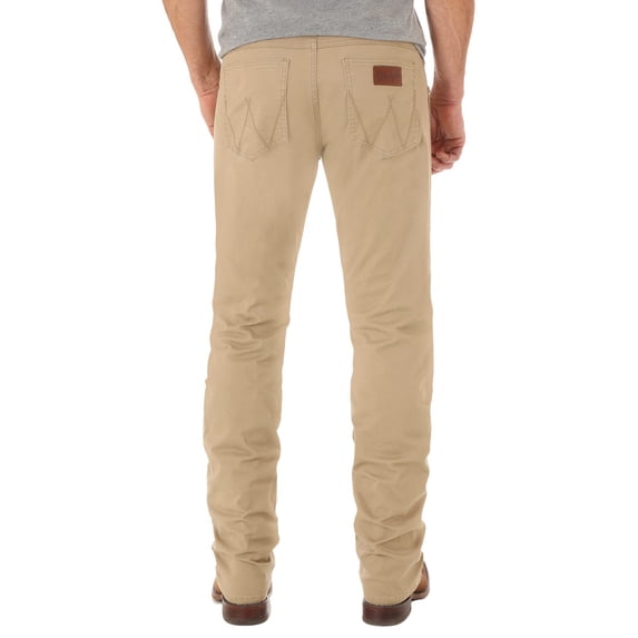 Wrangler Men's Retro Men'S Slim Stretch Straight Jeans Light Brown 35W x 32L US