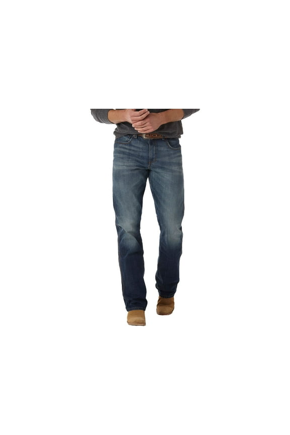 Men's Retro Medium Wash Low Rise Relaxed Bootcut Jeans Indigo 40W x 34L US