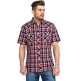 thumbnail image 1 of Wrangler Men's Retro Premium Plaid Print Short Sleeve Western Shirt - MVR448M, 1 of 6