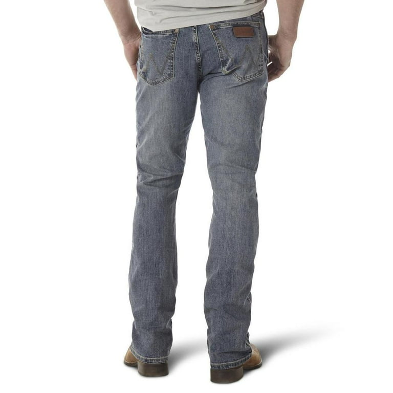 Wrangler Mens 77 Slim Boot Light Wash Jean - Walmart.com