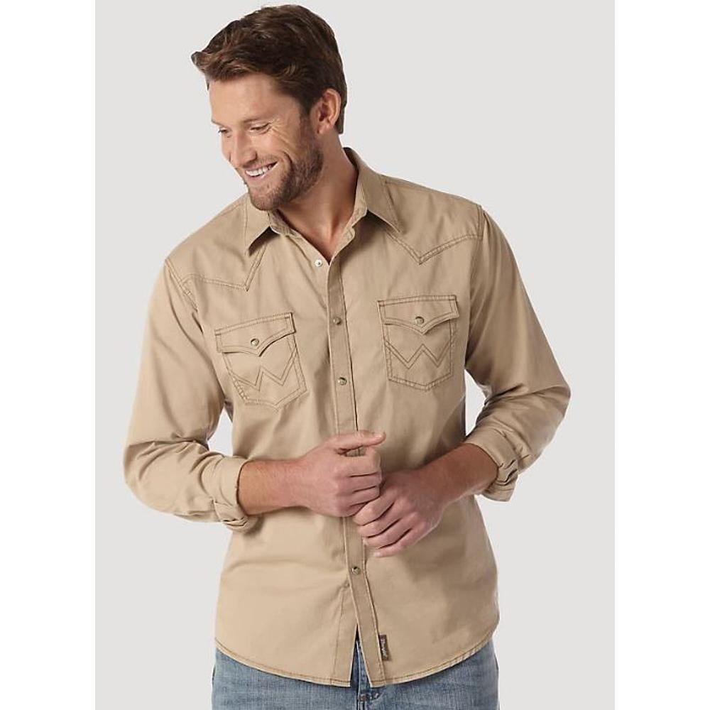 Wrangler Men's Sport Western Snap Shirt - Long Sleeves (Regular Sizes) - Assorted