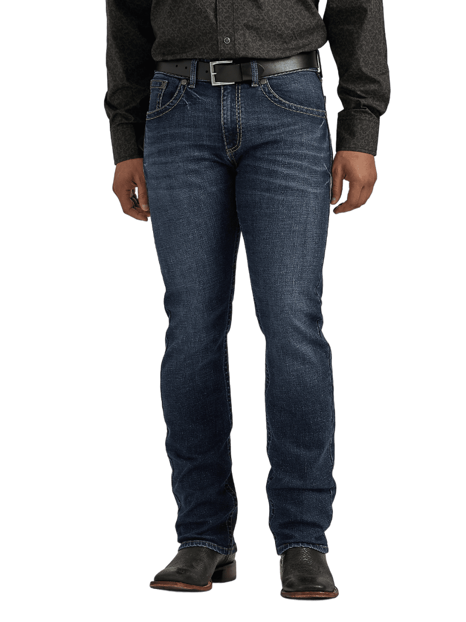 Wrangler Men's Rock 47 Slim Fit Straight Leg In Cowboy Kiss 2 Jeans ...