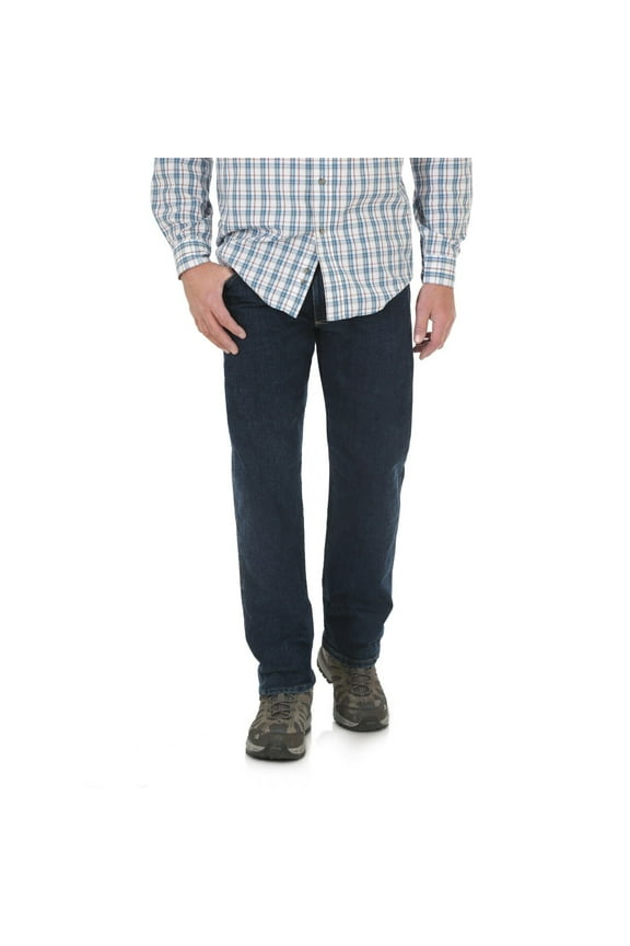 Men's Rugged Wear Relaxed Fit Jean Denim Pants Comfort Dark Stone New
