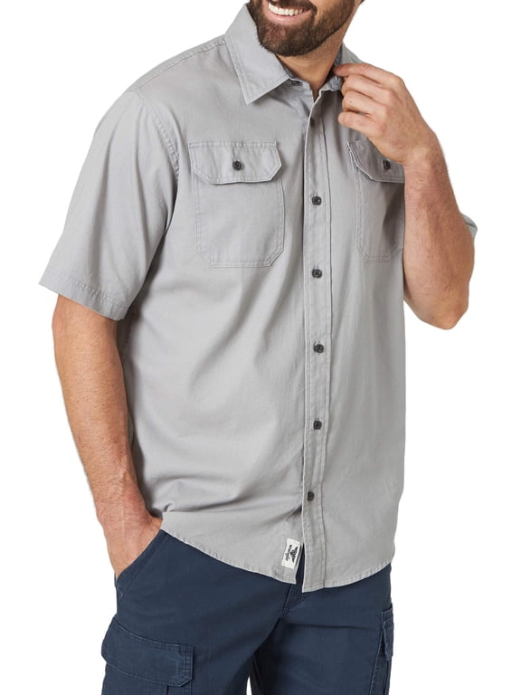 Men's Short Sleeve Comfort Stretch Woven Shirt