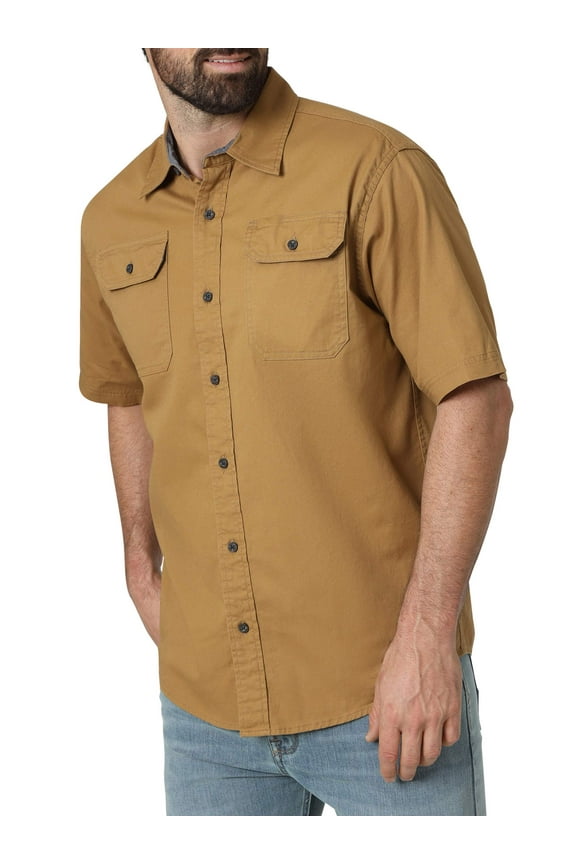 Men's Short Sleeve Comfort Stretch Woven Shirt