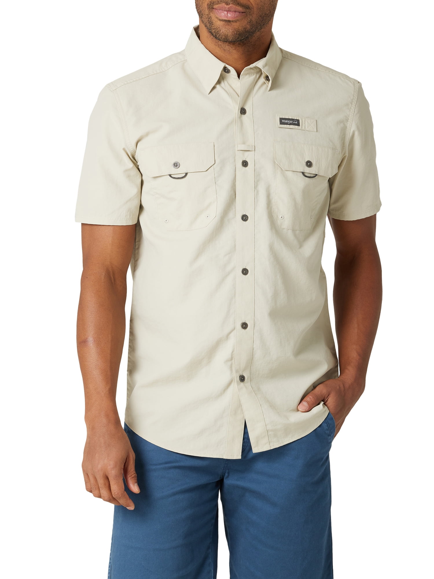 Wrangler Men's Short Sleeve Fishing Shirt, Sizes S-5XL 