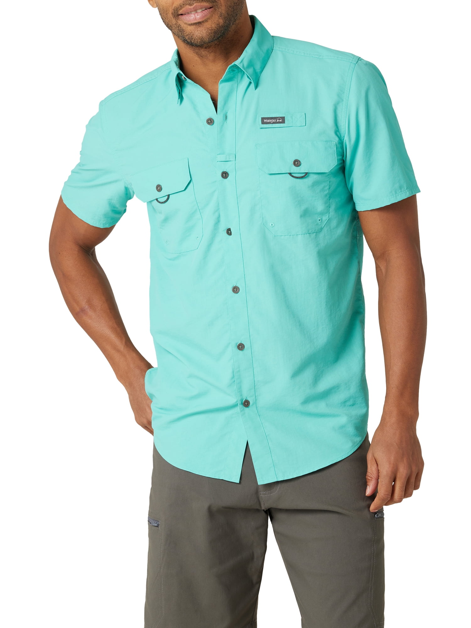 Wrangler Men's Short Sleeve Fishing Shirt, Sizes S-5XL