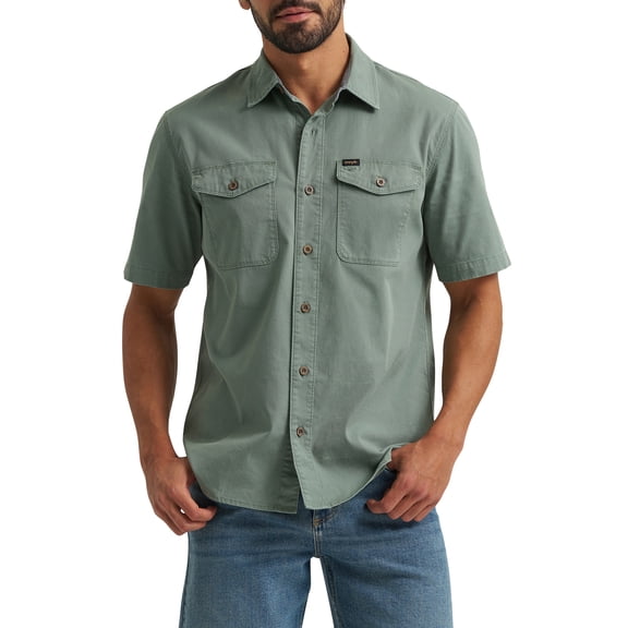 Wrangler® Men's Short Sleeve Micro Ripstop Shirt