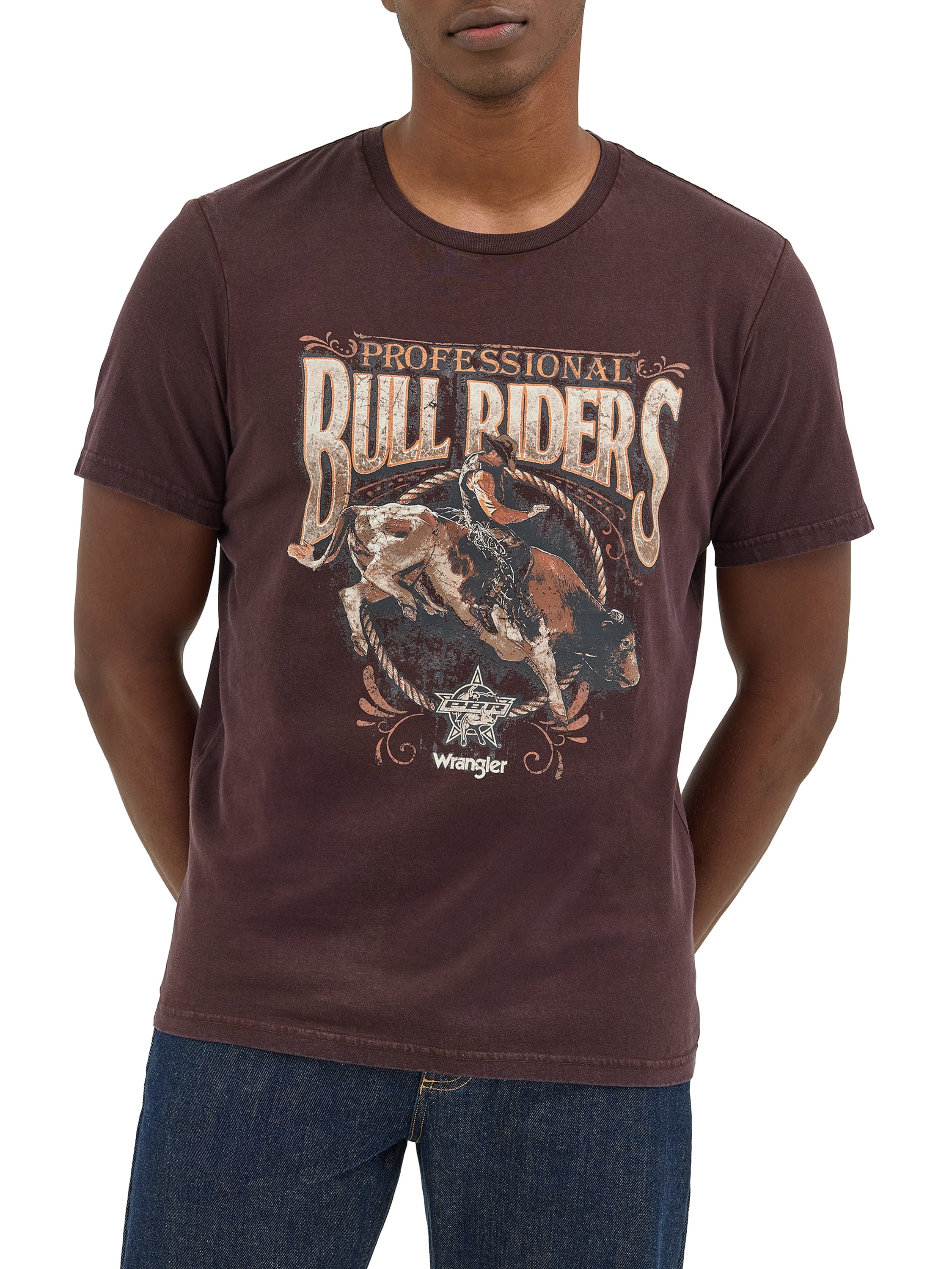 Wrangler® Men's Short Sleeve Professional Bull Riding Graphic Tee, S ...