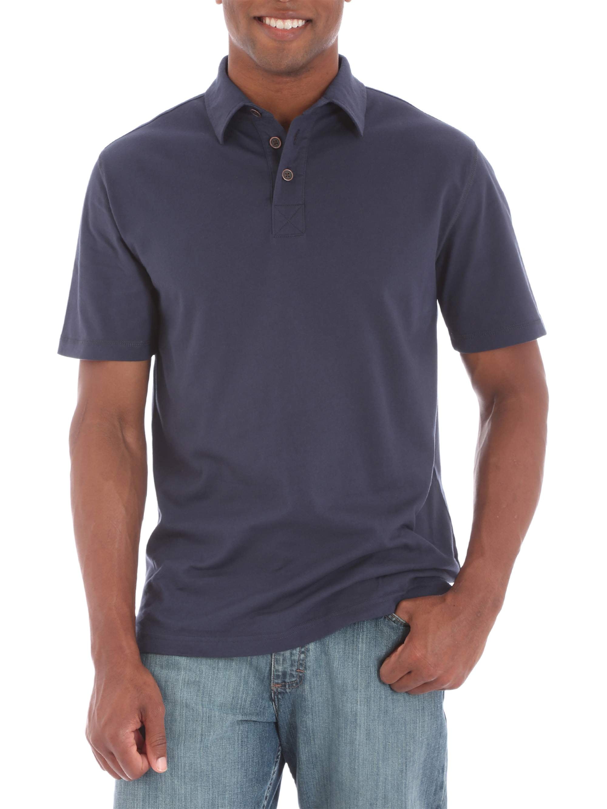 Wrangler Men's Short Sleeve Self Collar Polo