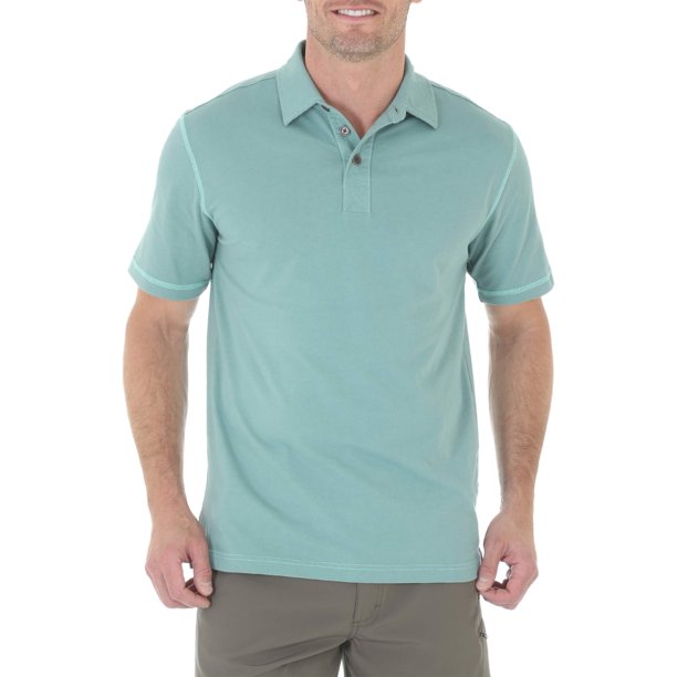 Wrangler Men's Short Sleeve Self Collar Polo