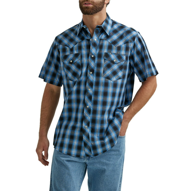 Wrangler Men's Short Sleeve Western Shirt - Super Sonic - S - 5XL Each