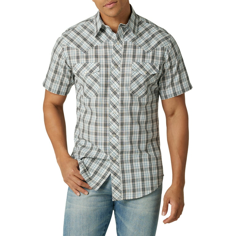 Wrangler Men's Short Sleeve Western Shirt, Sizes S-5XL