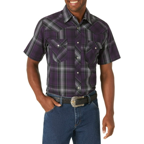 Wrangler Men's Short Sleeve Western Shirt