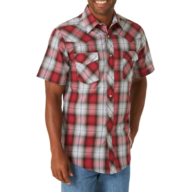 Wrangler Men's Short Sleeve Western Shirt