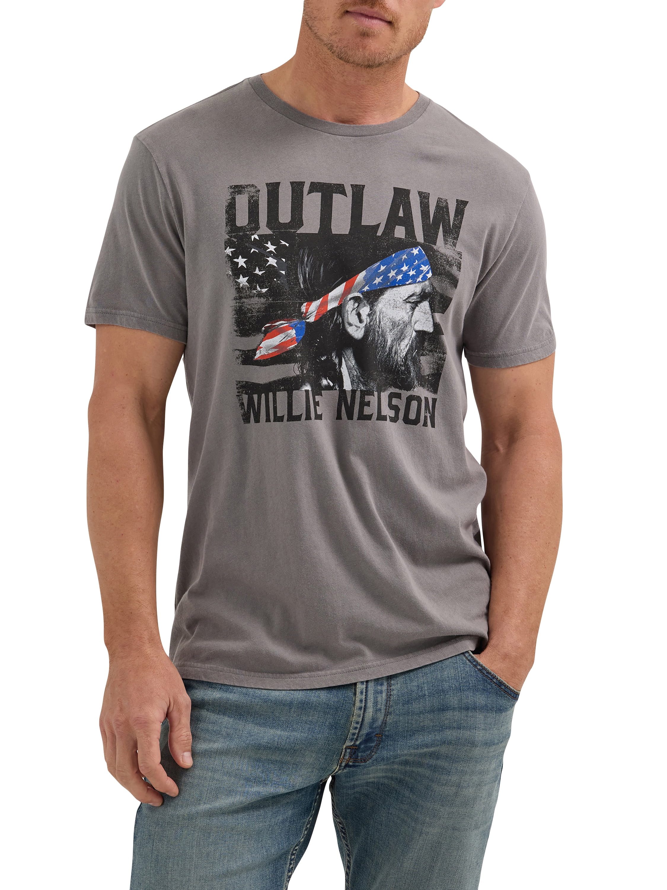 Wrangler® Men's Short Sleeve Willie Nelson Graphic Tee, S-3XL