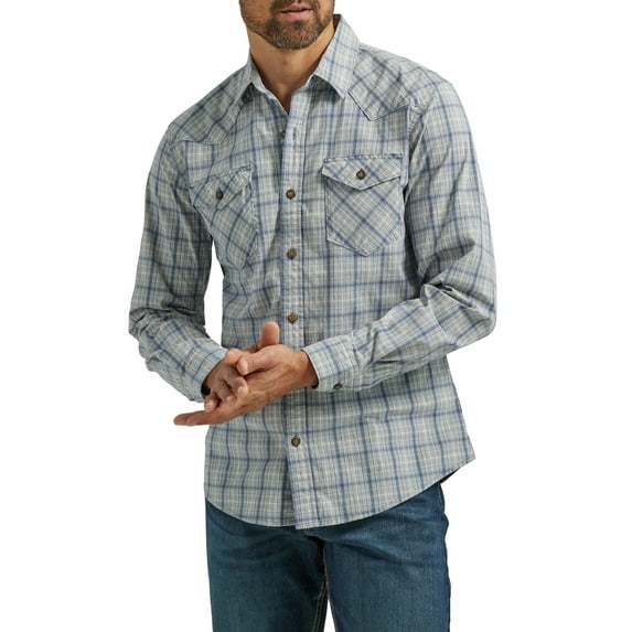 Wrangler Men’s Slim Fit Long Sleeve Woven Shirt, Sizes S-5XL