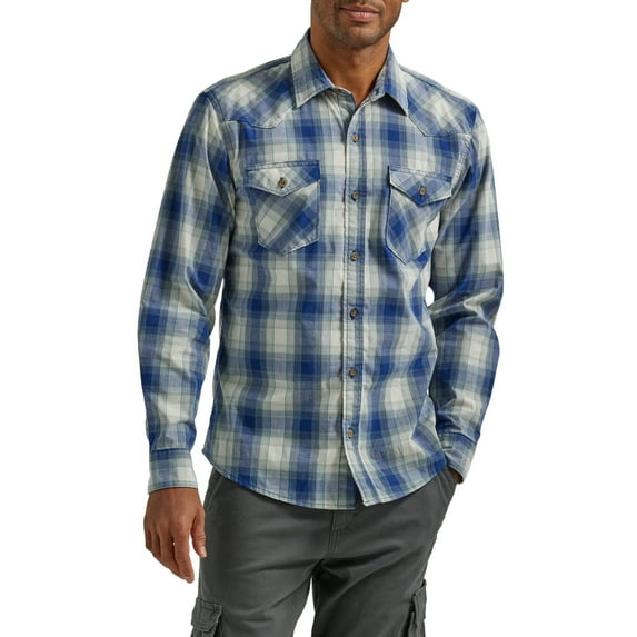 Wrangler Men’s Slim Fit Long Sleeve Woven Shirt, Sizes S-5XL