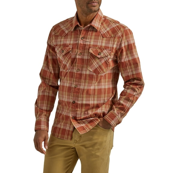 Wrangler Men’s Slim Fit Long Sleeve Woven Shirt, Sizes S-5XL
