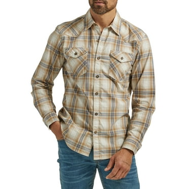 Wrangler Men’s Slim Fit Long Sleeve Woven Shirt, Sizes S-5XL
