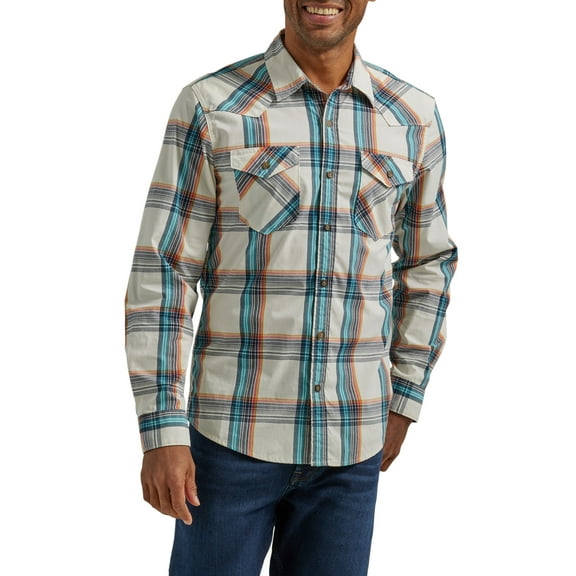 Wrangler Men’s Slim Fit Long Sleeve Woven Shirt, Sizes S-5XL