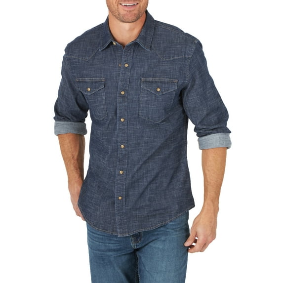 Wrangler Men’s Slim Fit Long Sleeve Woven Shirt