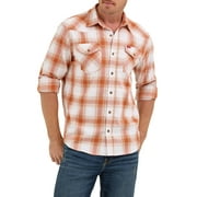 Wrangler® Men's Slim Fit Long Sleeve Woven Twill Shirt with Sunglasses Cleaner, Sizes S-5XL