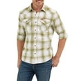 thumbnail image 1 of Wrangler® Men's Slim Fit Long Sleeve Woven Twill Shirt with Sunglasses Cleaner, Sizes S-5XL, 1 of 5